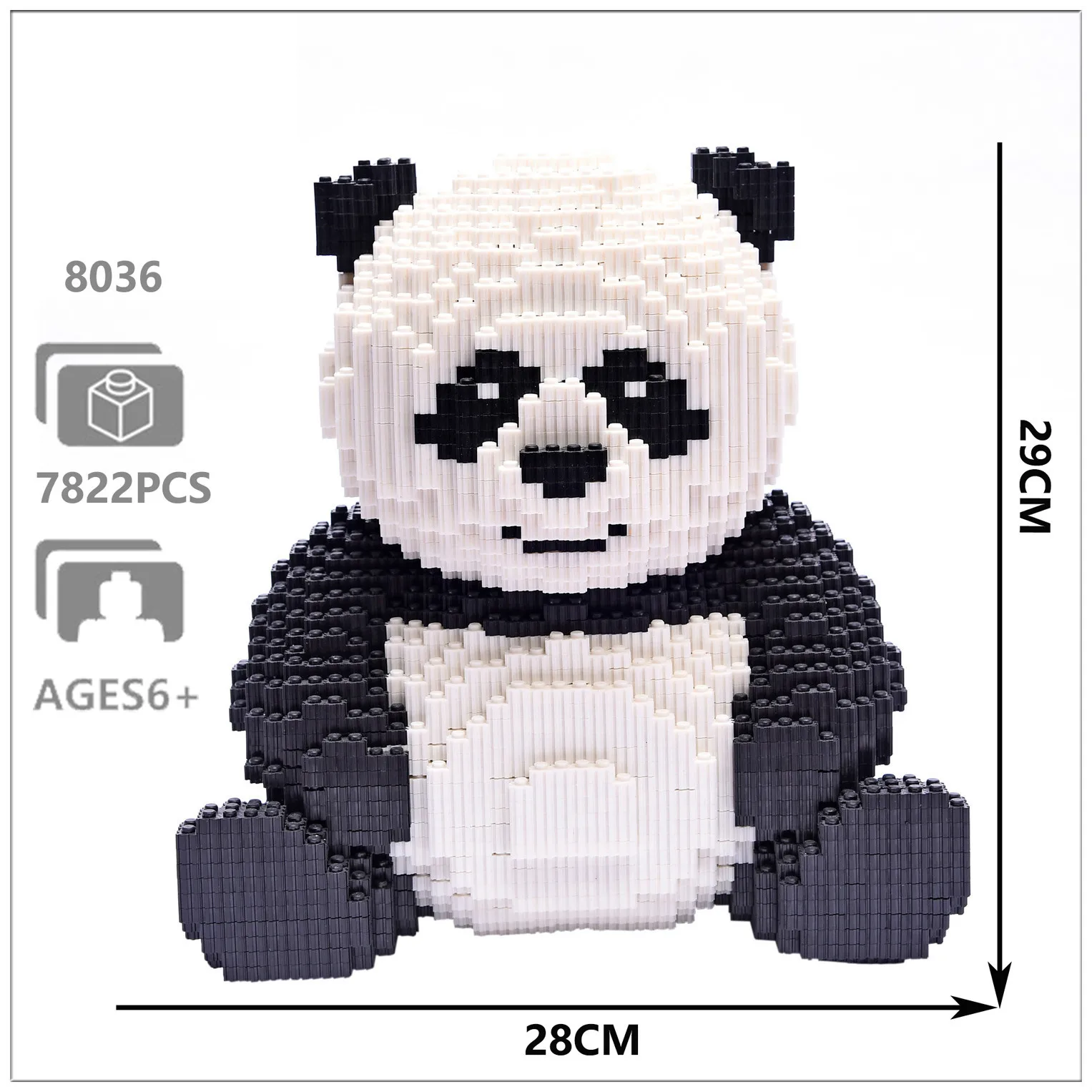 

Chinese National Treasure Panda Max Animal Pet DIY Mini Micro Building Diamond Models Blocks Brick Children Toy No Box