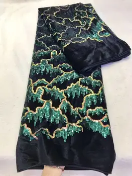 

African Velvet Lace Fabric 2020 High Quality Lace French Sequins Lace Fabric Bride Nigerian Lace Fabrics Sewing