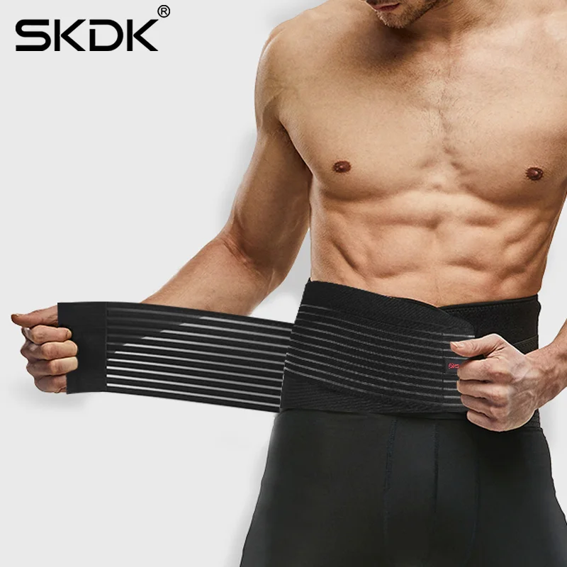 SKDK Регулируемый эластичный пояс для поддержки талии пружинный напорный Поясничный пояс для поддержки спины тренировочный пояс для похудения