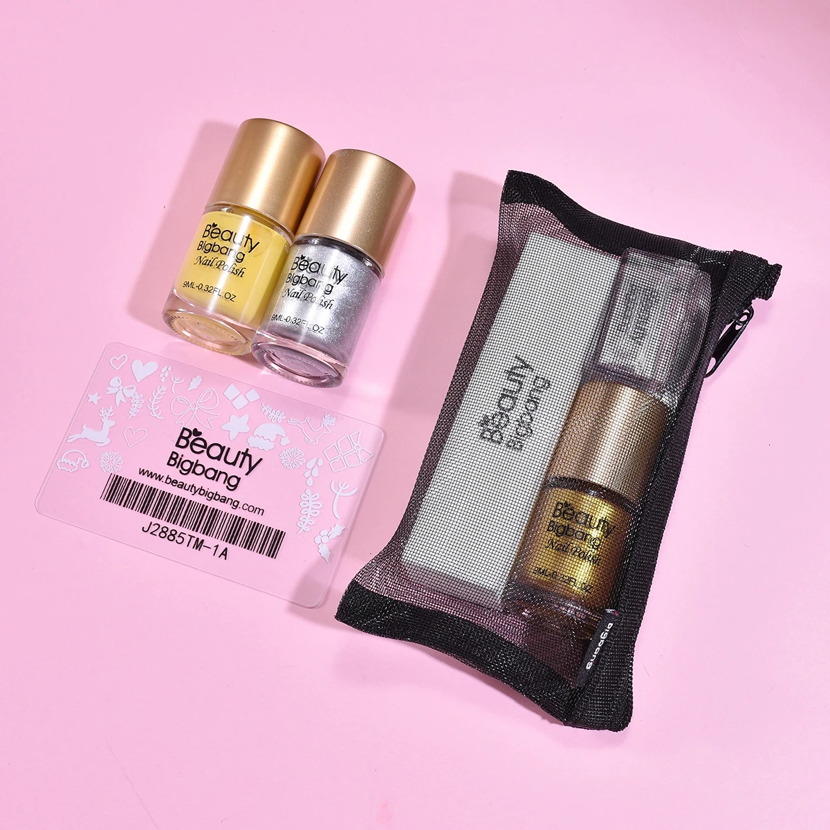 BEAUTYBIGBANG черная косметичка для ногтей, дорожный кейс для косметики, женские товары на молнии для ногтей, органайзер, сумка для хранения, комплект