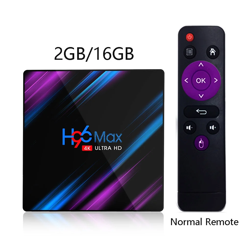 2G 16G normal remote Android tv Box H96 Max 3318 четырехъядерный 64 бит Cortex-A53 IP tv подписка Польша 4K Android 9,0 IP tv M3U Smart tv медиаплеер - Цвет: 2G 16G normal remote