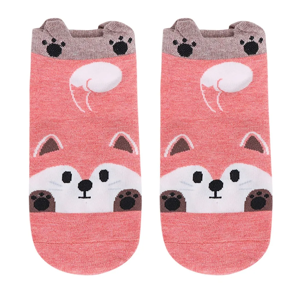 JAYCOSIN Новые корейские носки Kawaii с животными осенние женские Носки с рисунком панды, кота, кролика, собаки милые термоноски 1127 49