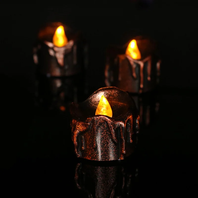 

12/24pcs Christmas Candles Battery Powered Led Suitable For Other Decorations To Protect The Environment Field Activities!