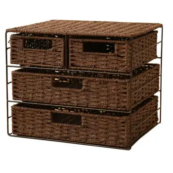 

Multi-storey Braided Shelf Receptacle Box Frame Drawer Office Desktop Receptacle Box Receptacle Basket