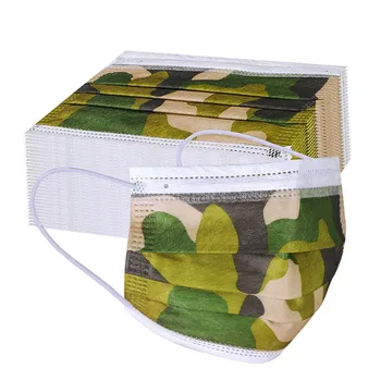 

100pc Mouth Mask Children's Disposable Cartoon Pattern Mouth Face Mask 3 Layers Ply Filter Earloops Breathable Face Mask Masque