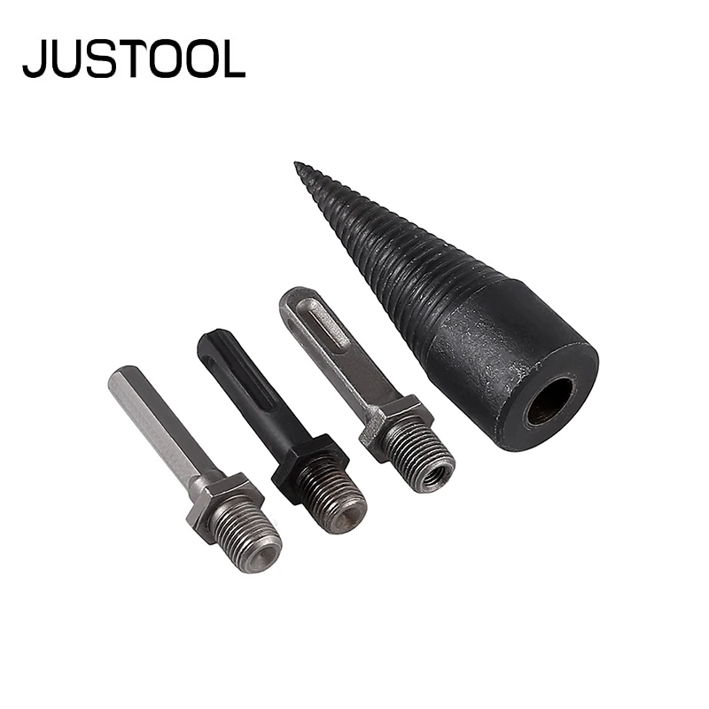 JUSTOOL 4 шт. 32 мм, буровое долото из высокопрочной стали нарезать древесины разделительный инструмент бытовой разжигания прямоугольного сечения дерева Дровокол и пила конус дрова измельчитель