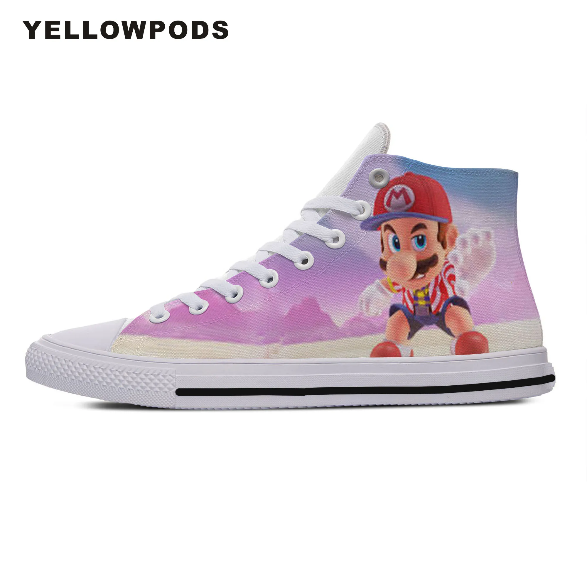 

Customized Running Shoes Hot Cool High Handiness Cartoon Super Mario For Men Funny Cute Cartoon Custom Sneakers White