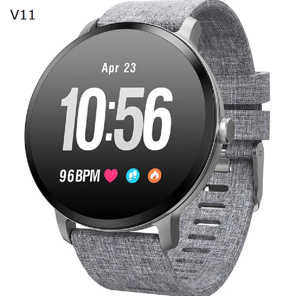

V11 Smart Watch Men 1.3 Inch Screen Heart Rate Monitor Message Push Sports Fitness Tracker Wristband Smartwatch for Android IOS