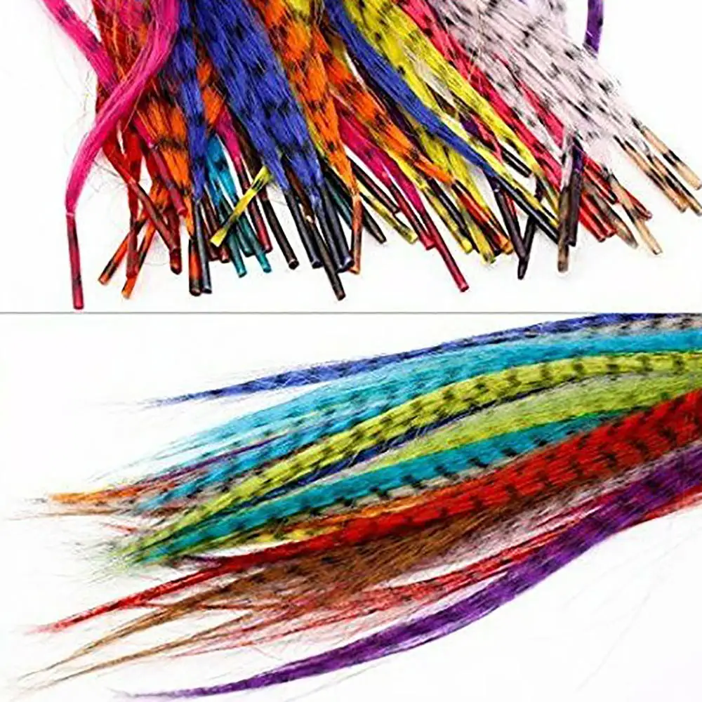 35 Synthetic Feathers Feather Hair Extension Kit+100 Beads+One Plier+1 Hook Feather Reciprocations