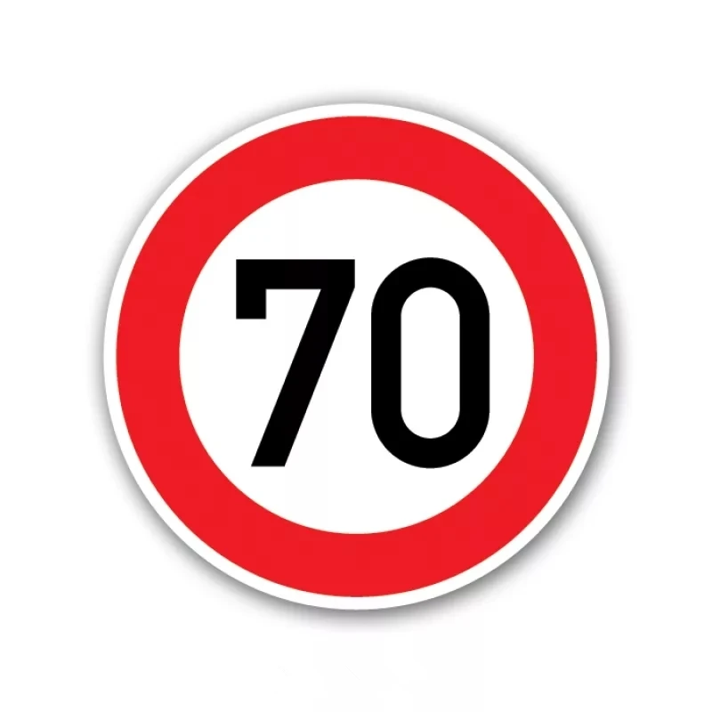 

Speed Limit, 70 Km Per Hour Funny Car Sticker Reflective PVC Decal Auto Stickers for Car Bumper Window Car Decorations,16cm*16cm