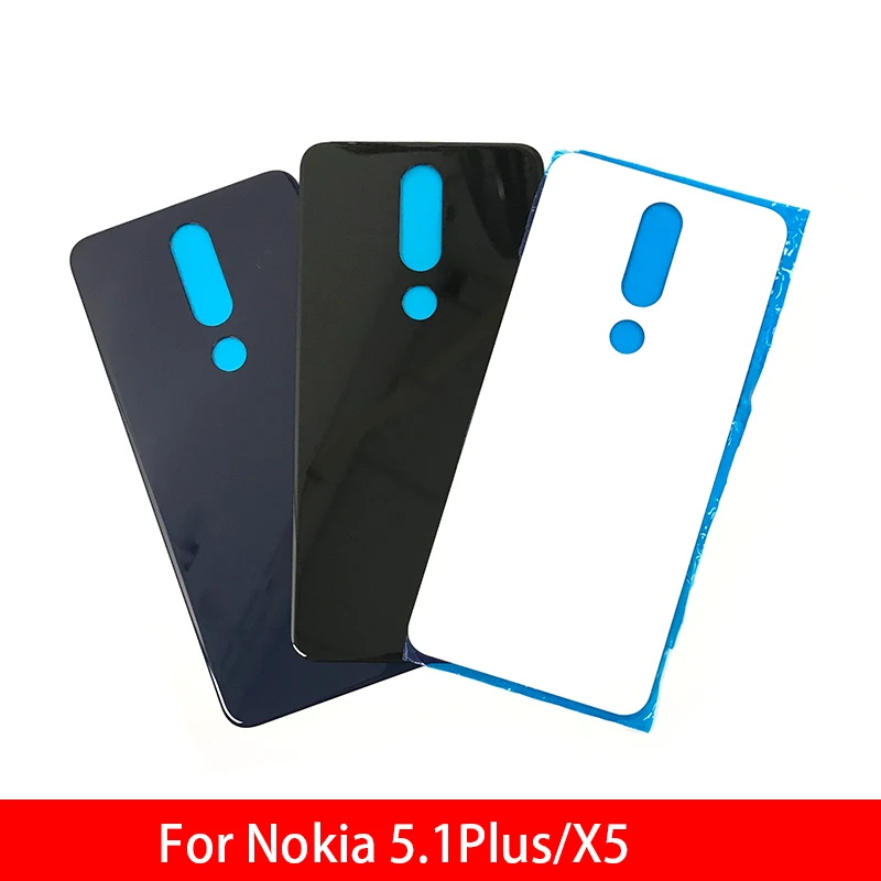 Задняя стеклянная крышка Задняя Дверь Корпус Замена для Nokia 5,1 Plus/X5