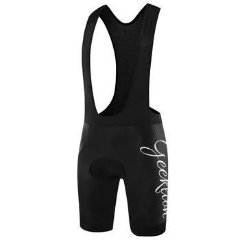 

Geeklion PRO Cycling Bib Short CoolMax Padded Racing Fit Ropa-Ciclismo Culotte Black Import Breathable Fabric Bib Bike Pants