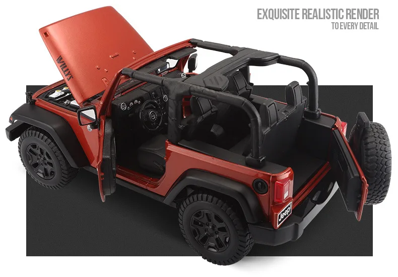 Maisto 1: 18 модель сплава Модель автомобиля завод Jeep Wrangler Jeep Willis внедорожник
