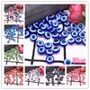 NEW 50pcs/lot 8mm 10mm Jewelry Resin Spacer Flat Beads Mixed Evil Eye Pattern Beads for Jewelry Making ► Photo 1/5
