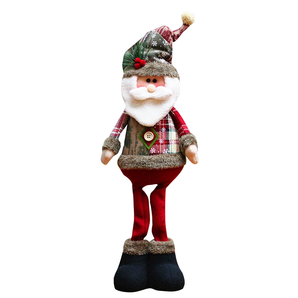 48 см снеговик, лось, Санта, стоячие куклы, Рождественское украшение, Рождественское украшение для дома, милые плюшевые мягкие игрушки для младенцев - Цвет: A