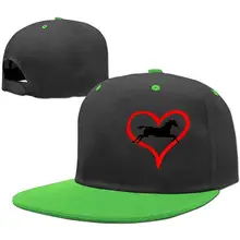 Хип-хоп бейсболки Регулируемая шляпа лошадь Сердце Мальчик-девочка, KellyGreen, один размер