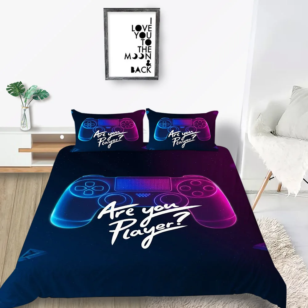 

King Size Bedding Set Gamepad Fantasy Fashionable Cool 3D Duvet Cover Queen Twin Full Single Double Unique Design Bed Set