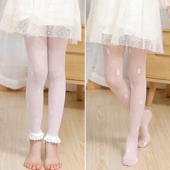 

Cute Rabbit Baby Girl Tghts Children Summer Mesh Stockings Kids Baby Pantyhose Girl Cartoon Lace Dance Tights Baby Things