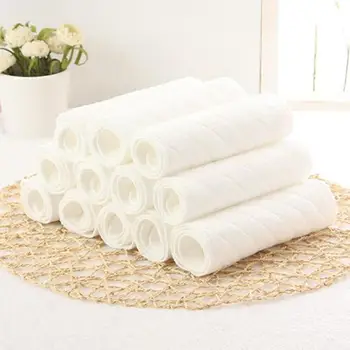 

10Pcs Multi-Layer Newborn Baby Reusable Breathable Nappy Diaper Inserts Liners New