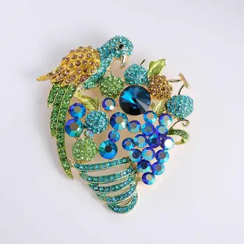 

Winter New Bird Brooch Pin Big Size Fashion Fruit Brooch Exquisite Clothing Accessories Wholesale Jewelry Flower Brooch Gift