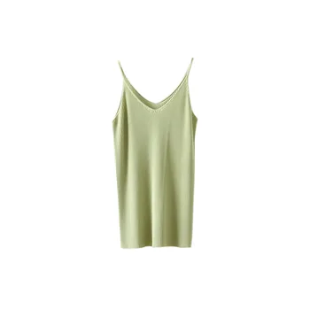 

2020 women Candy-colored knitted bottoming camisole summer new Korean women's vest