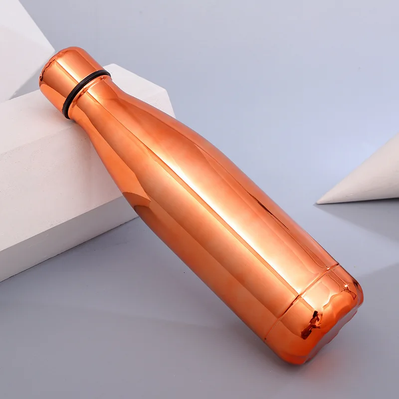 Colorful rose gold 380 мл двойными стенками термоскан из нержавеющей стали бутылки для воды Cola вода пива термос для спорта Fles/5 - Цвет: Colorful rose gold