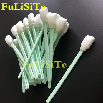 

100piece Cleaning swabs sponge stick for Eco solvent plotter printer Roland Mimaki Mutoh Flora head foam cleaner 13cm cleaning