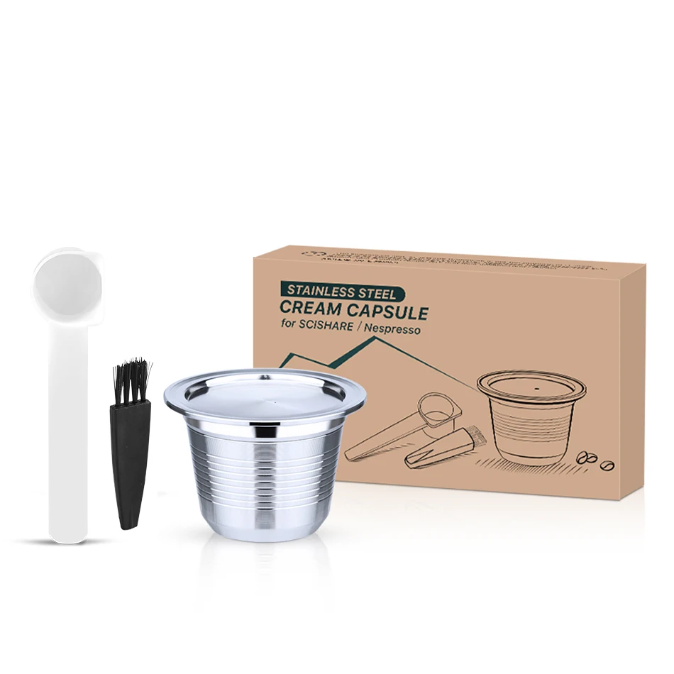 ネスプレッソ用の再利用可能なカプセル,ステンレス鋼の穴のある