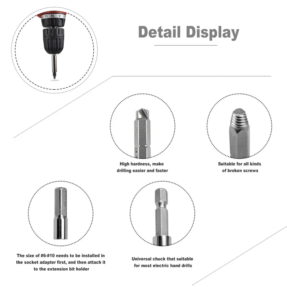 22pcs  Broken Bolt Extractor Screw Remover Set with Magnetic Extension Bit Holder Socket Adapter Damaged Screw Extractor Set