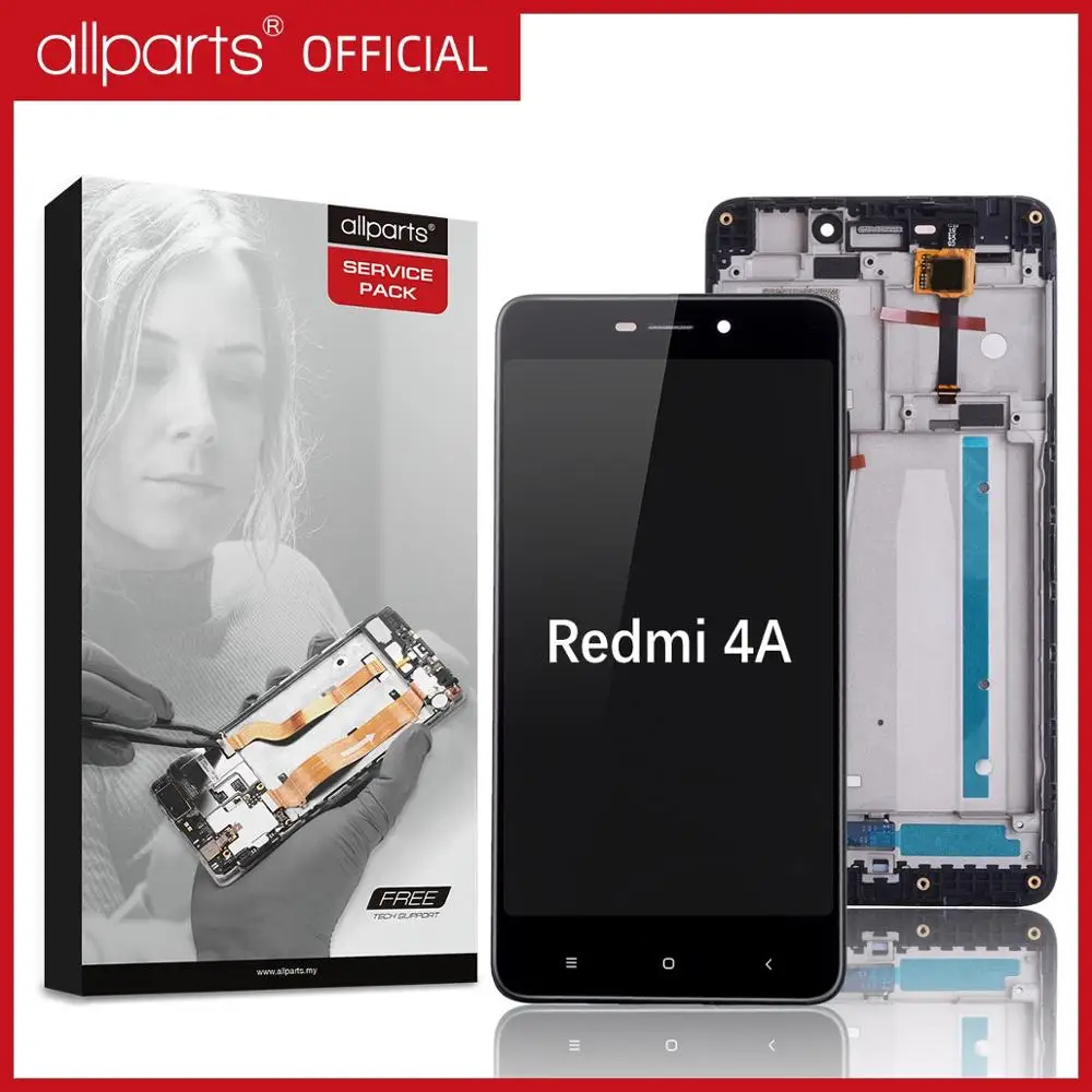 Дисплей для Xiaomi Redmi 4a LCD в сборе с тачскрином на рамке Оригинал 5.0'' черный