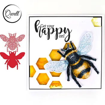

QWELL Bee Flower Chrysanthemum Broder Metal Cutting Dies for Scrapbooking and Card Making Paper Embossing Craft New 2019