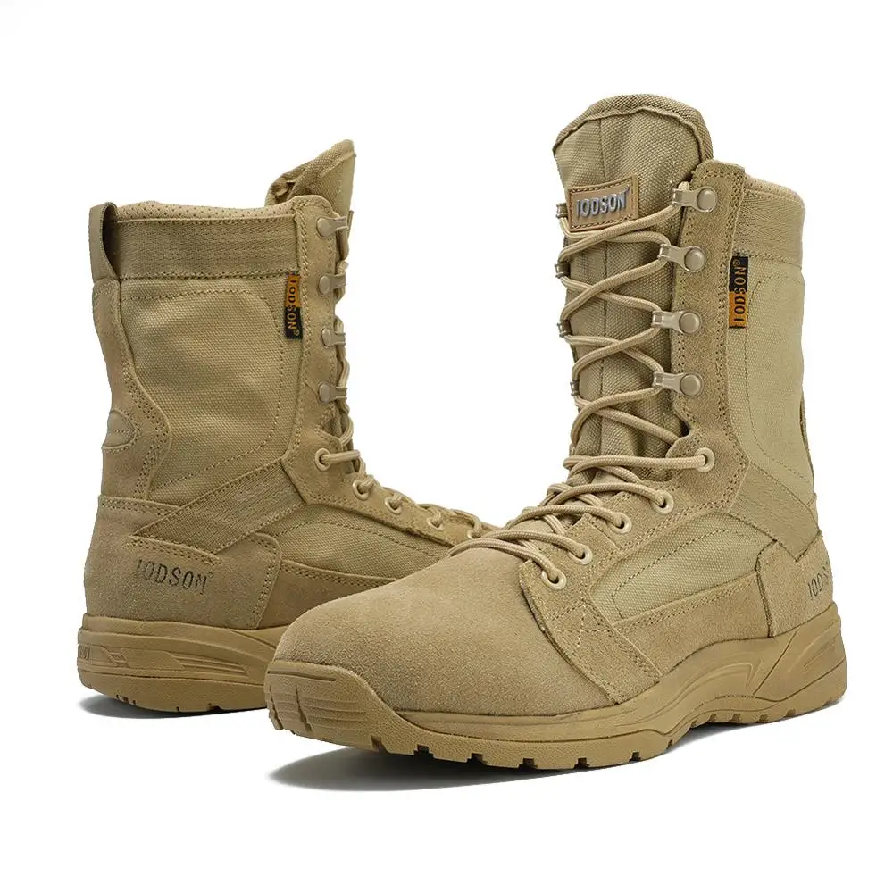  IODSON Spring And Autumn Men's Shoes Special Forces Combat Desert Tactical Military Boots Safety Bo