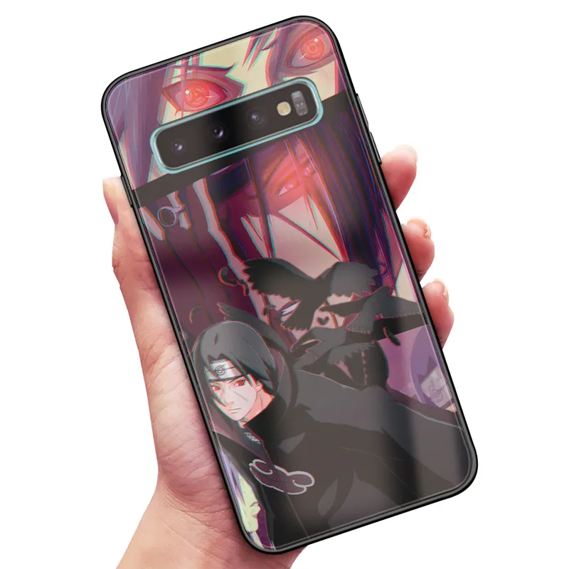 UINA 8 Uchiha Itachi Naruto аниме Мягкий силиконовый чехол из закаленного стекла для телефона мягкий чехол для samsung Galaxy S8 S9 S10e S10 Note 8 9 10 Plus - Цвет: UINA 8