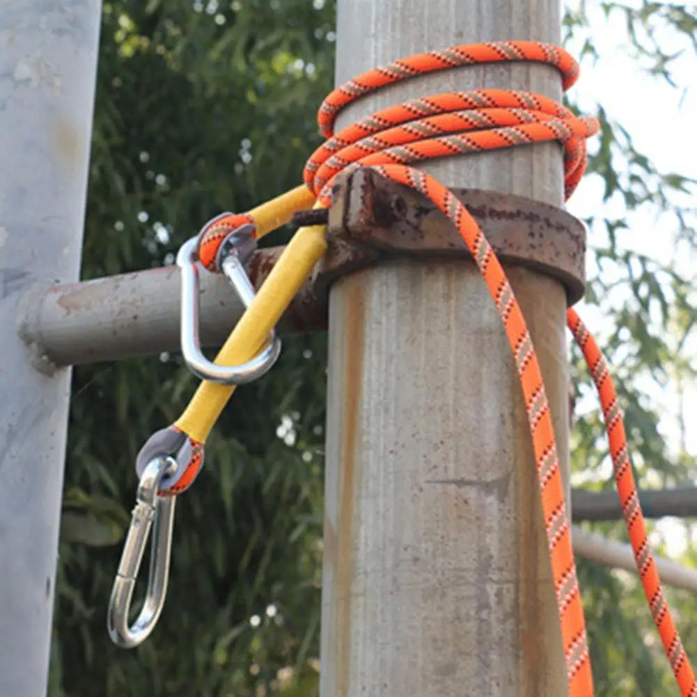 8MM Thickness 10M Outdoor Climbing Rope Safety Escape Rope With Carabiner Survival Equipment For Mountaineering Rock Climbing