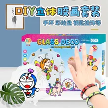 Ecai отверстие-Гель Живопись круглые тарелки окна Цвет Набор DIY творческий ручной работы детские развивающие игрушки