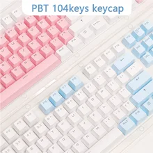 PBT Translucent Backlight Keycaps 104 Keys Mechanical Keyboard Key Cap Double Shot Key Cap For Cherry MX