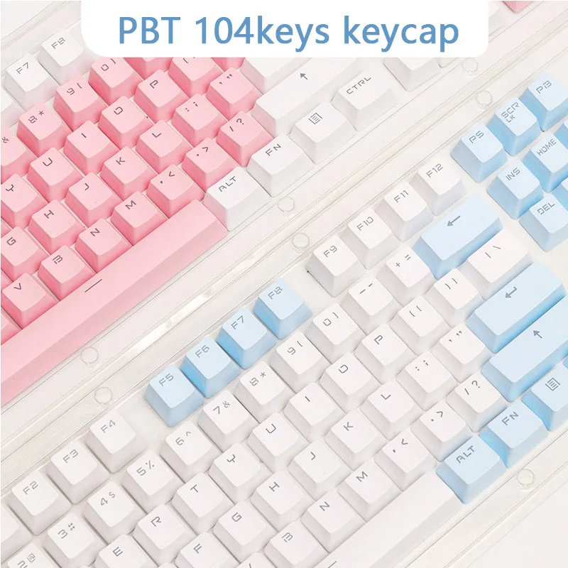  PBT Translucent Backlight Keycaps 104 Keys Mechanical Keyboard Key Cap Double Shot Key Cap For Cher