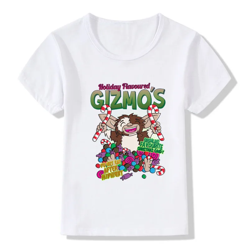 crianças camisa gremlins gizmo dos desenhos animados imprimir engraçado meninos camisa bonito do bebê meninas roupas de verão crianças manga curta