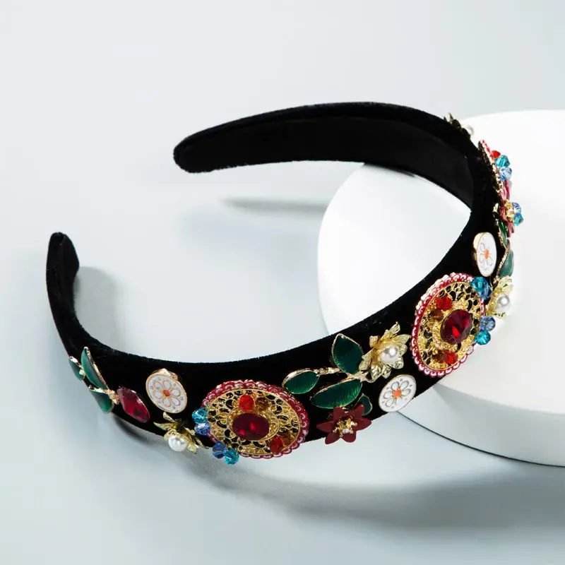 Модная женская повязка на голову в стиле барокко в стиле ретро-корт, повязка на голову с широкими полями