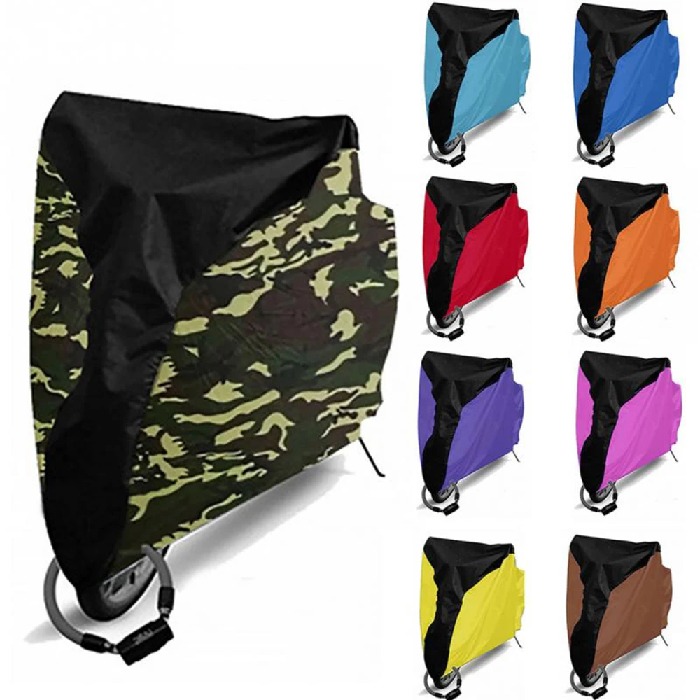 

190T Polyester Fabric Waterproof Bike Rain Dust Cover Bicycle Cover UV Protective For Bike Utility Cycling Outdoor Rain Cover