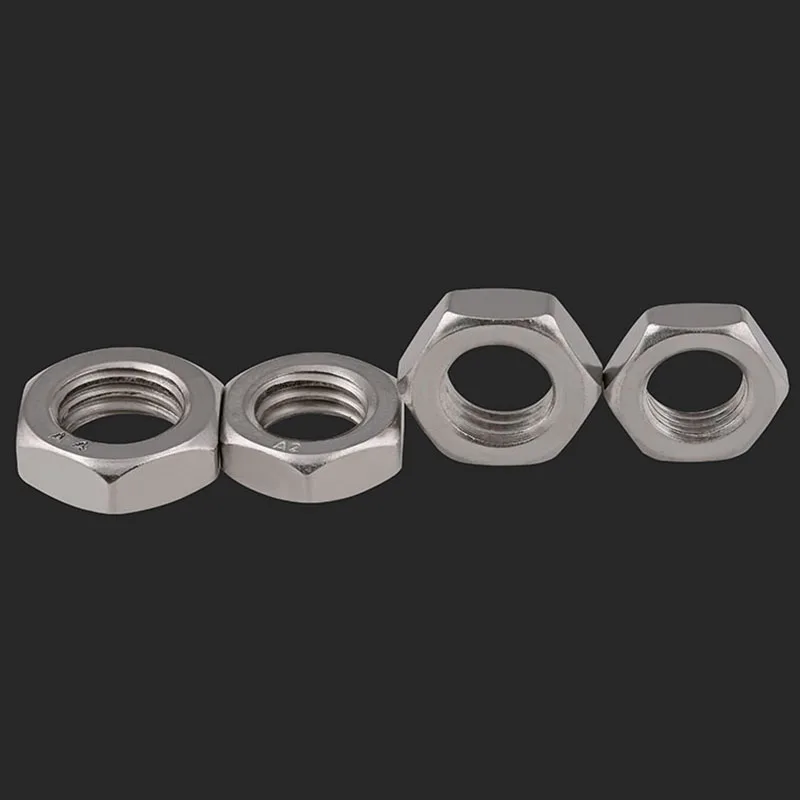 M6 M8 M10 M12 M14 M16 M18 M20 304 Stainless Steel Fine Thread Thin Nut