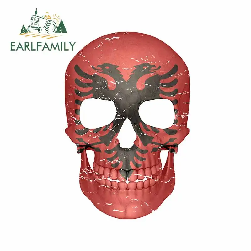 EARLFAMILY 13 см x 8 9 для флага черепа Албания автомобильные наклейки и