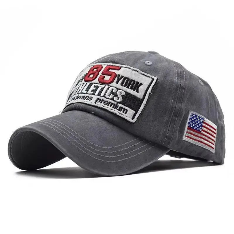 Серый Бейсбольная кепка Borduren snapback hoed voor Весна mannen vrouwen Katoen повседневные сетчатые кепки Хип-Хоп Кепка унисекс pet groothandel - Цвет: Серый
