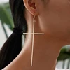 1pair Fashion Bohemian Punk Earrings Jewelry cross shape gold &silver color Earrings Best Gift for Women Girl E048 ► Photo 1/6