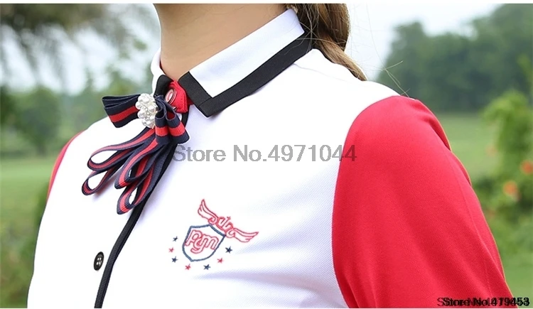 Pgm Golf T-Shirts For Women Outdoor Long Sleeve Slimming Shirt Ladies Patchwork Soft Training Golf Apparel D0491