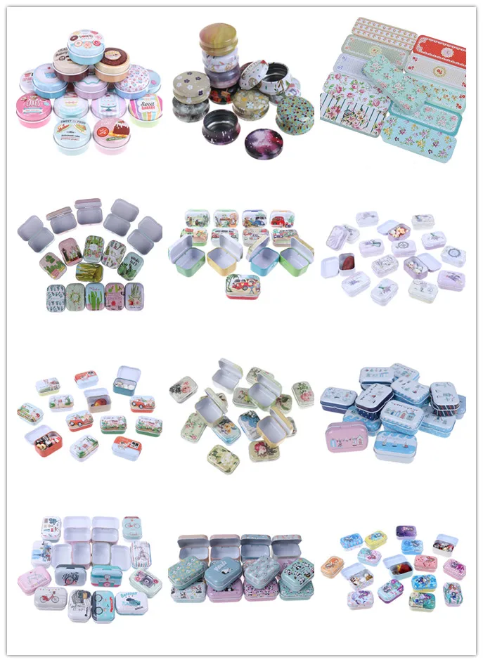 Portable Pill Box Case Metal Packing Tin Jar Boxes Small Medicine Case Cans Coin Headphones Moisture-proof Travel Pill Box