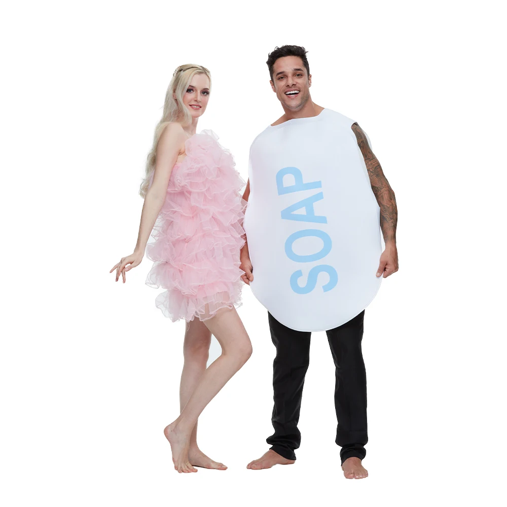 2-delig grappige zeep spons badbal cosplay halloween paar kostuums voor  volwassen vrouwen zomer carnaval party fancy derss - AliExpress, image size:1000x1000