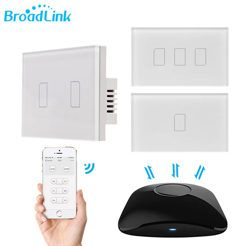 2021 Broadlink TC2 US AU 12 3 банда Wi Fi домашней автоматизации сигнализации умный