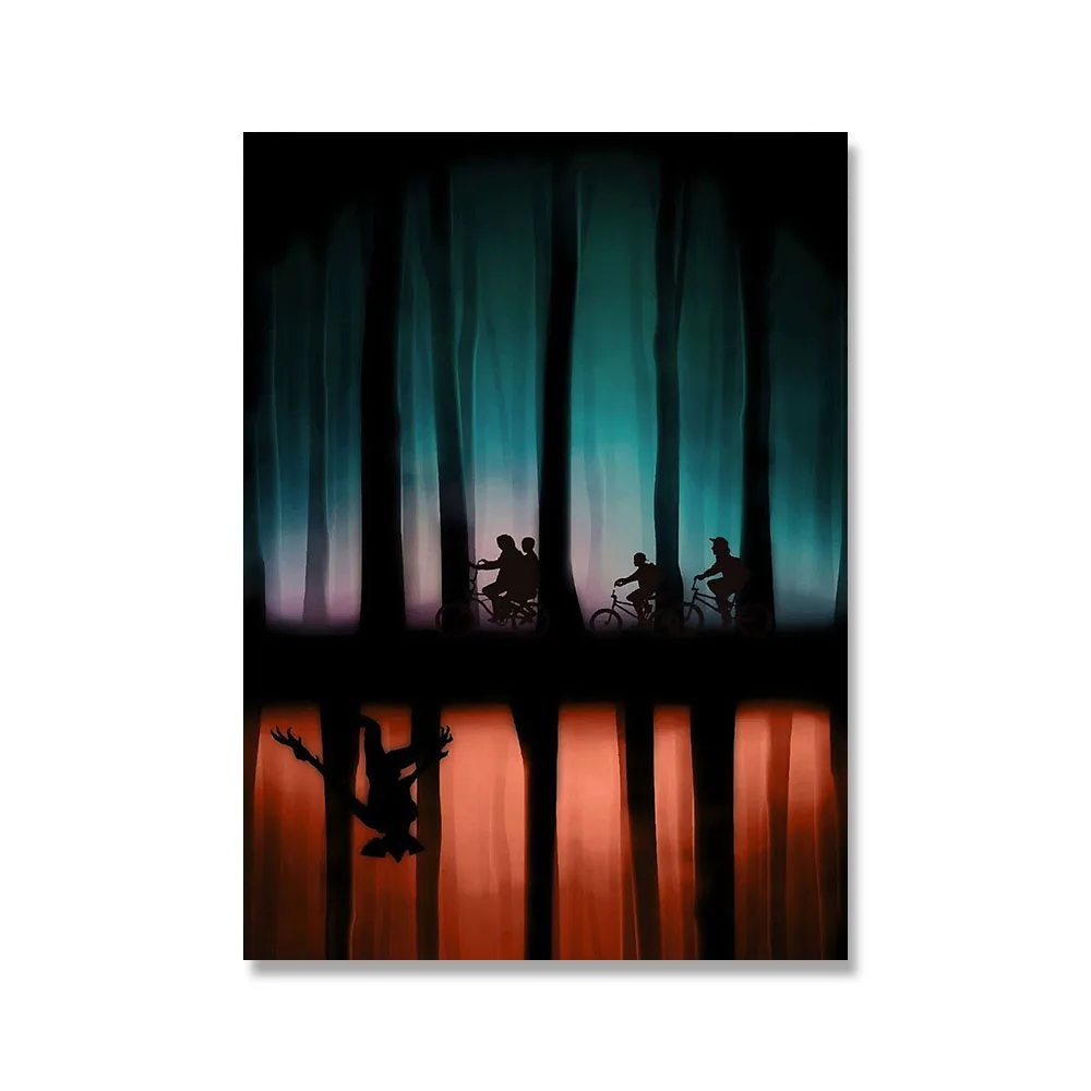 thumbnail image 1 of Cuadro sobre lienzo Stranger Things The Upside Down Póster Arte de pared Minimalista Programa de TV Imagen impresa para sala de estar Decoración del hogar, 1 of 5