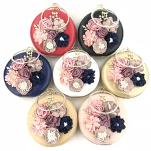 Новая брендовая модная женская сумка круглая ручная Цветочная сумка для ужина сумка высокого качества сумка-клатч вечерняя женская свадебная сумочка